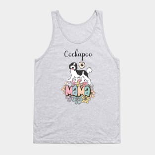 White and Black Cockapoo Mama 6 Tank Top